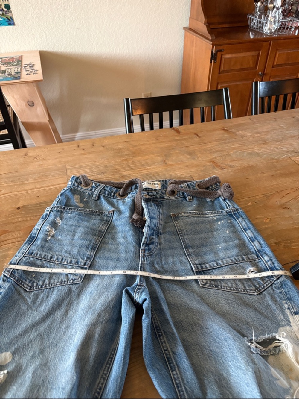 Free People barrel jeans. - Picture 5 of 6